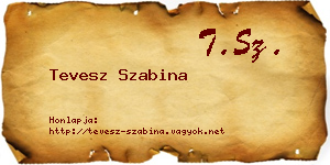 Tevesz Szabina névjegykártya