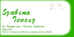 szabina tevesz business card